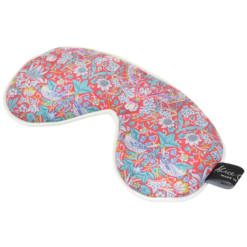 ウィリアムモリス アイマスク Strawberry Thief Red