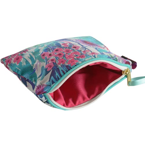 リバティ タナローン アリスキャロライン 小物入れ ポーチ Tresco Aqua トレスコアクア