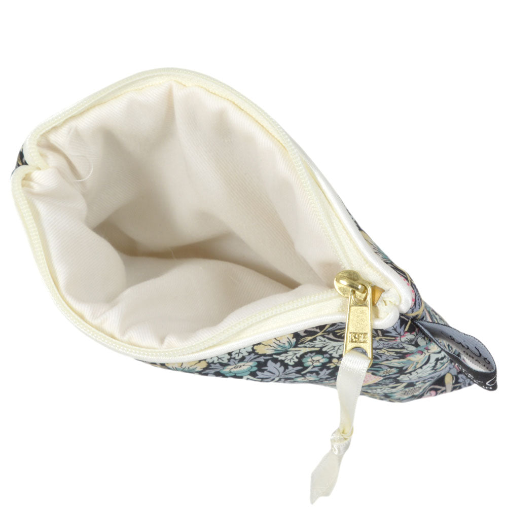 ウィリアムモリス Alice Caroline 英国 リバティ社 タナローン生地(イタリア製) ポーチ いちご泥棒