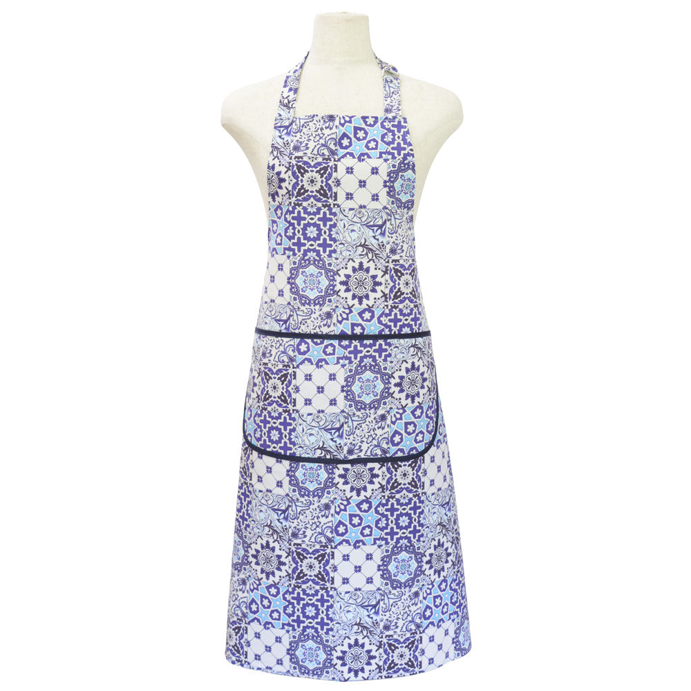 サミュエルラモントコットンエプロンV&A Blue Tiles CA560