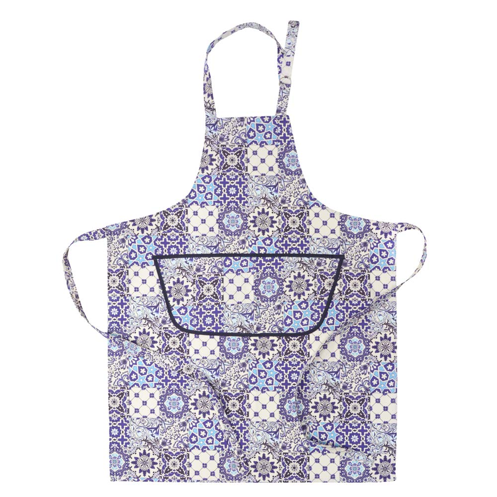 サミュエルラモントコットンエプロンV&A Blue Tiles CA560