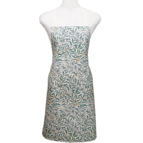 ウィリアムモリス コットン エプロン ウィロウ 栁 グリーン