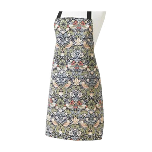 ウィリアムモリス コットン エプロン ストロベリーシーフ いちご泥棒 ブルー