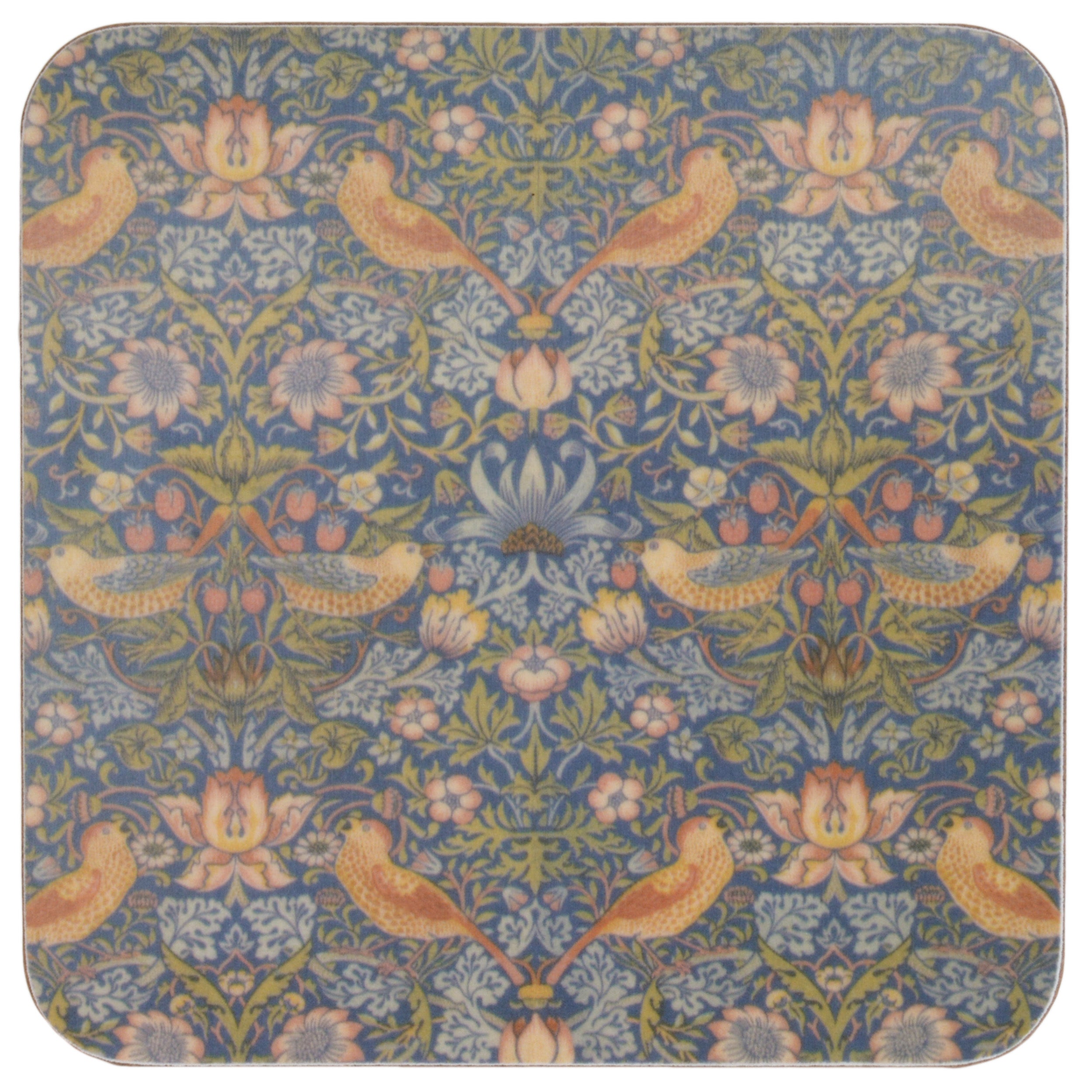 ウィリアムモリス コースター Strawberry Thief Blue いちご泥棒 ストロベリーシーフ