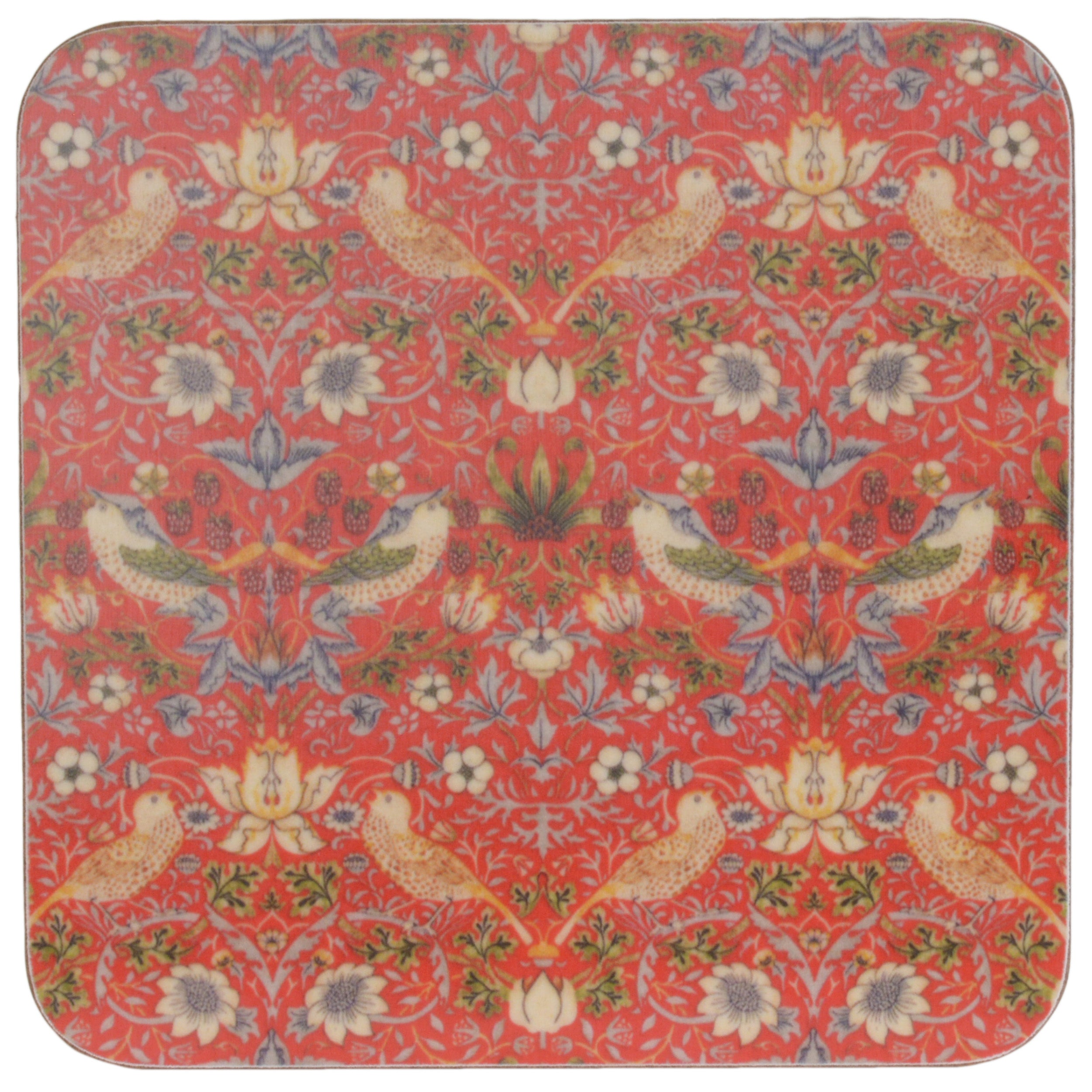 ウィリアムモリス コースター Strawberry Thief Red ストロベリーシーフ いちご泥棒