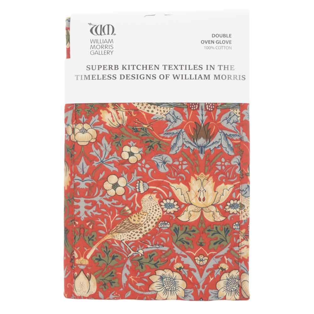 ウィリアムモリス ダブル オーブングローブ 鍋つかみ ストロベリーシーフ いちご泥棒