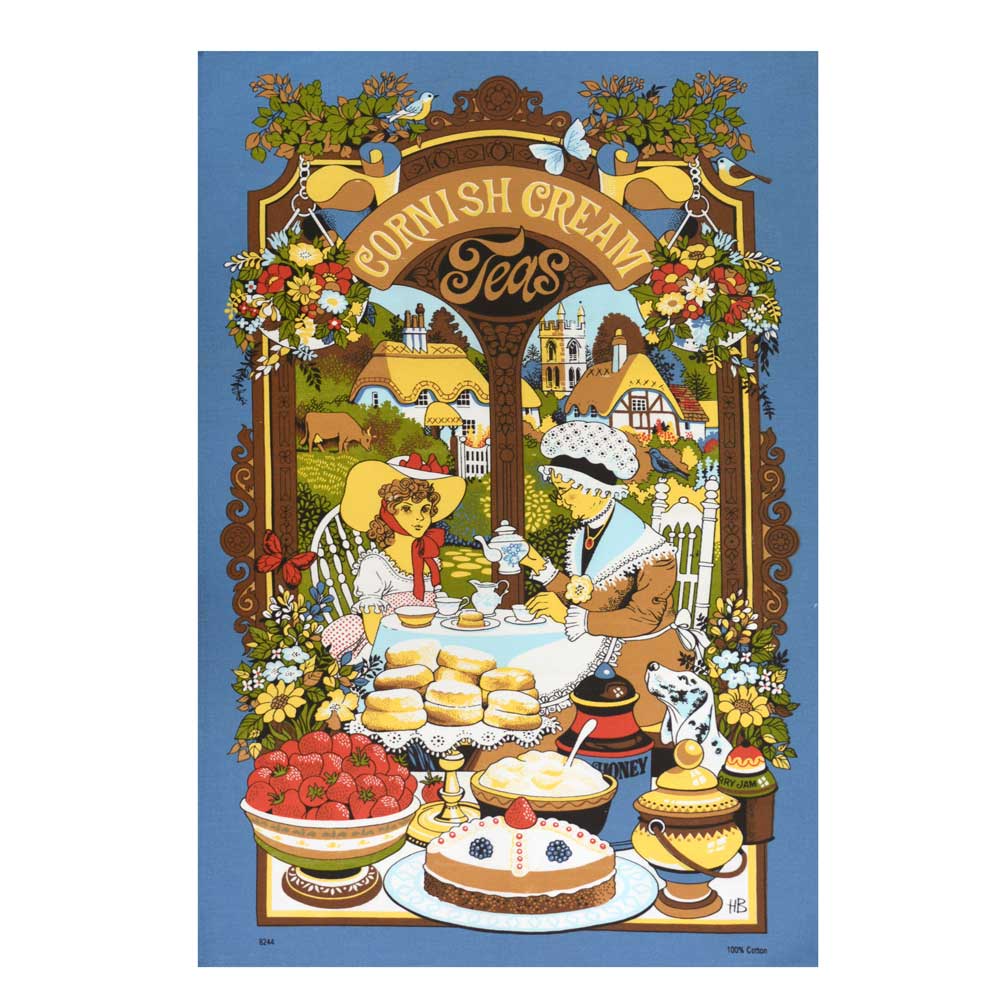 ストウグリーン ティータオル Cornish Cream Teas コットン タペストリー