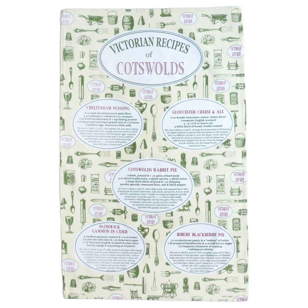 ストウグリーン ティータオル Victorian Recipes of the Cotswolds タペストリー カバー