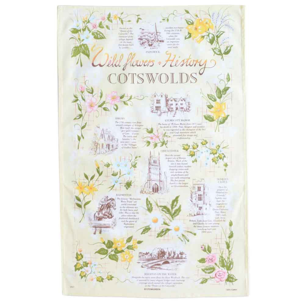 ストウグリーン ティータオル Wildflowers History of the Cotswolds
