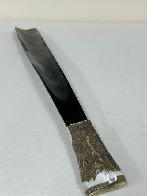 【アウトレット品】アビーホーン 英国製 靴べら ブラック系 ロング 約54cm ※曲がりあり(ラッピング対象外商品)