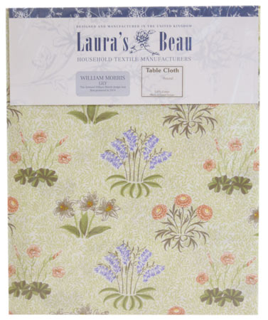 ウィリアムモリス コットン テーブルクロス 長方形 円形 Lily ユリ LBTBCCT1