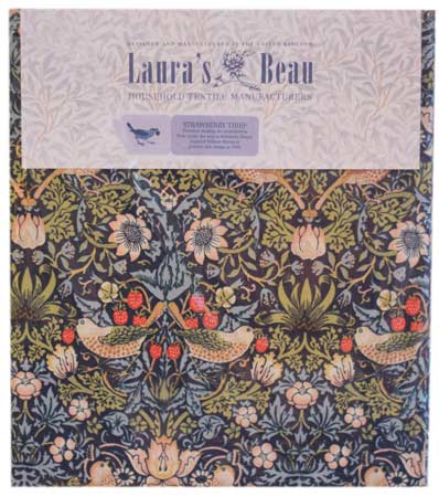 ウィリアムモリス コットン テーブルクロス 長方形 円形 Strawberry Thief Blue LBTBCCT3N