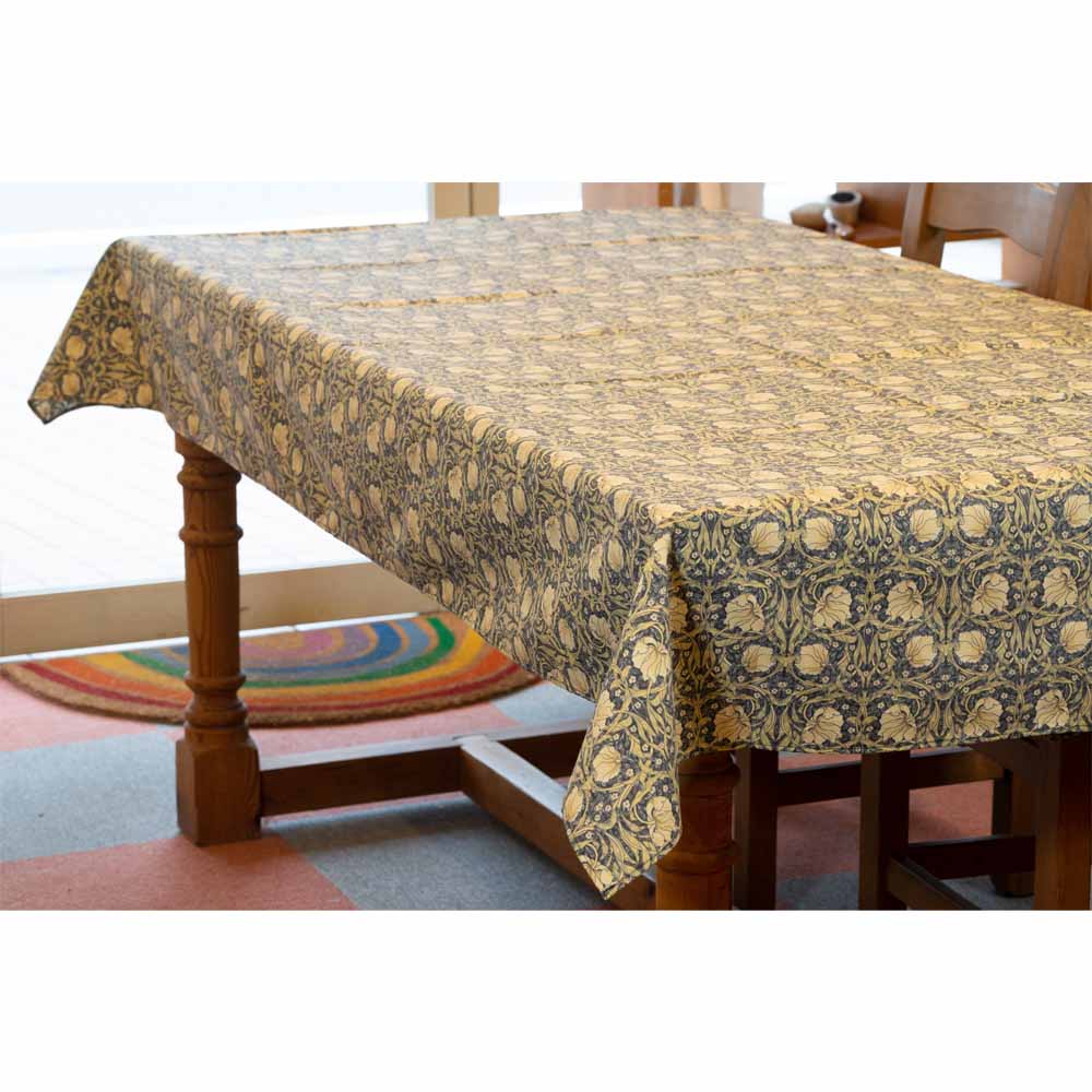 ウィリアムモリス 英国製 コットン テーブルクロス 長方形 円形 Pimpernel Cream 瑠璃ハコベ LBTBCCT4