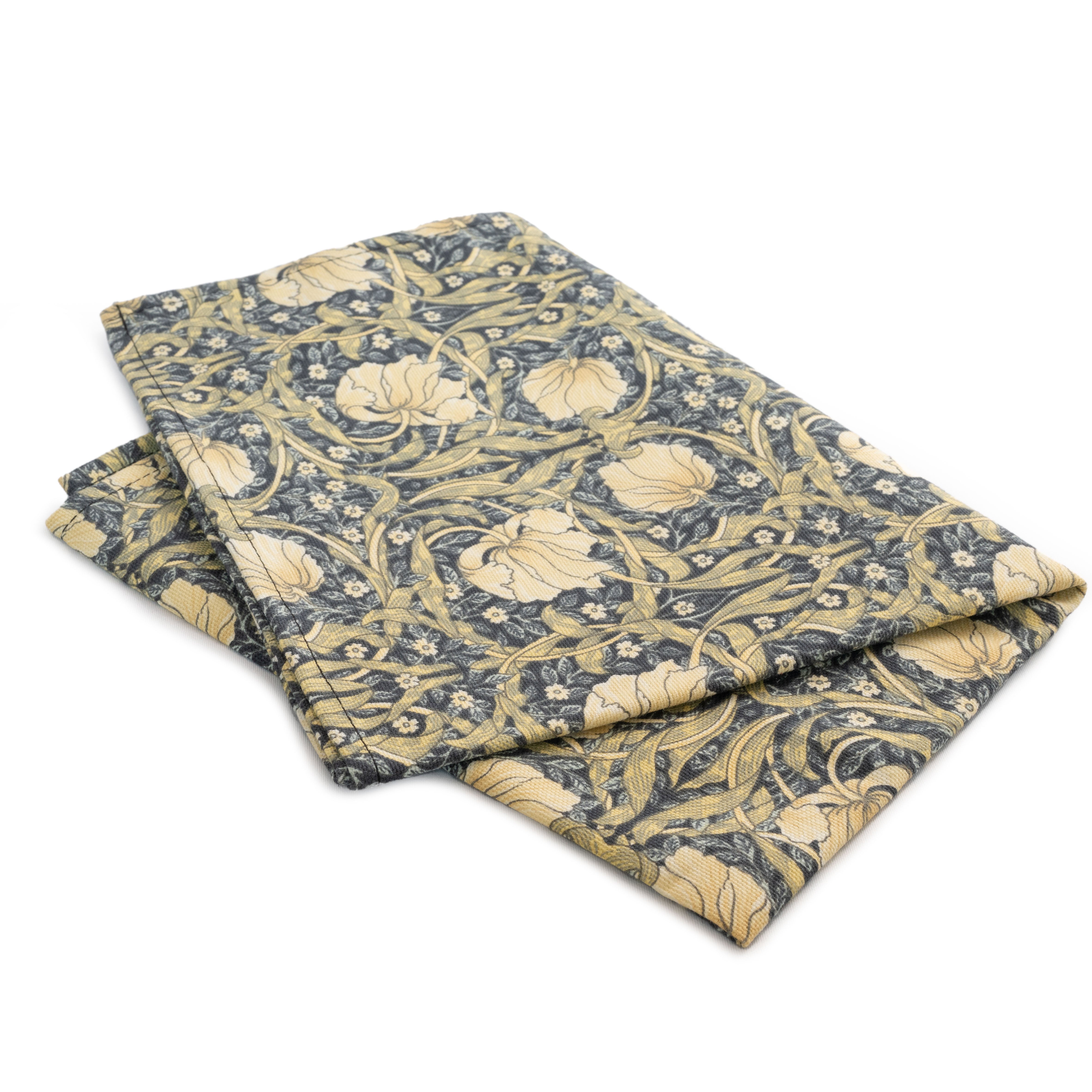 ウィリアムモリス ティータオル タペストリー ランチョンマット Pimpernel Cream 瑠璃ハコベ ポピー