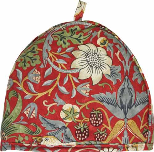 ウィリアムモリス サンダーソン ミニティーコジー Strawberry Thief Crimson ストロベリーシーフクリムゾン いちご泥棒 LCMTCSN75 保温カバー