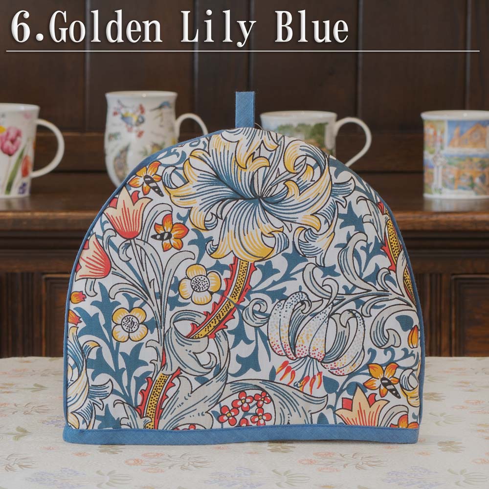 ウィリアムモリス サンダーソン ミニ ティーコジー Golden Lily Blue LCMTCSN99