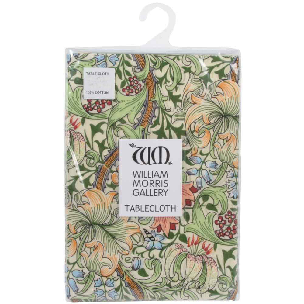 ウィリアムモリス Gallery コットン テーブルクロス 長方形 132 x 228cm ゴールデンリリー Golden Lily LCTBCGYCTR22836