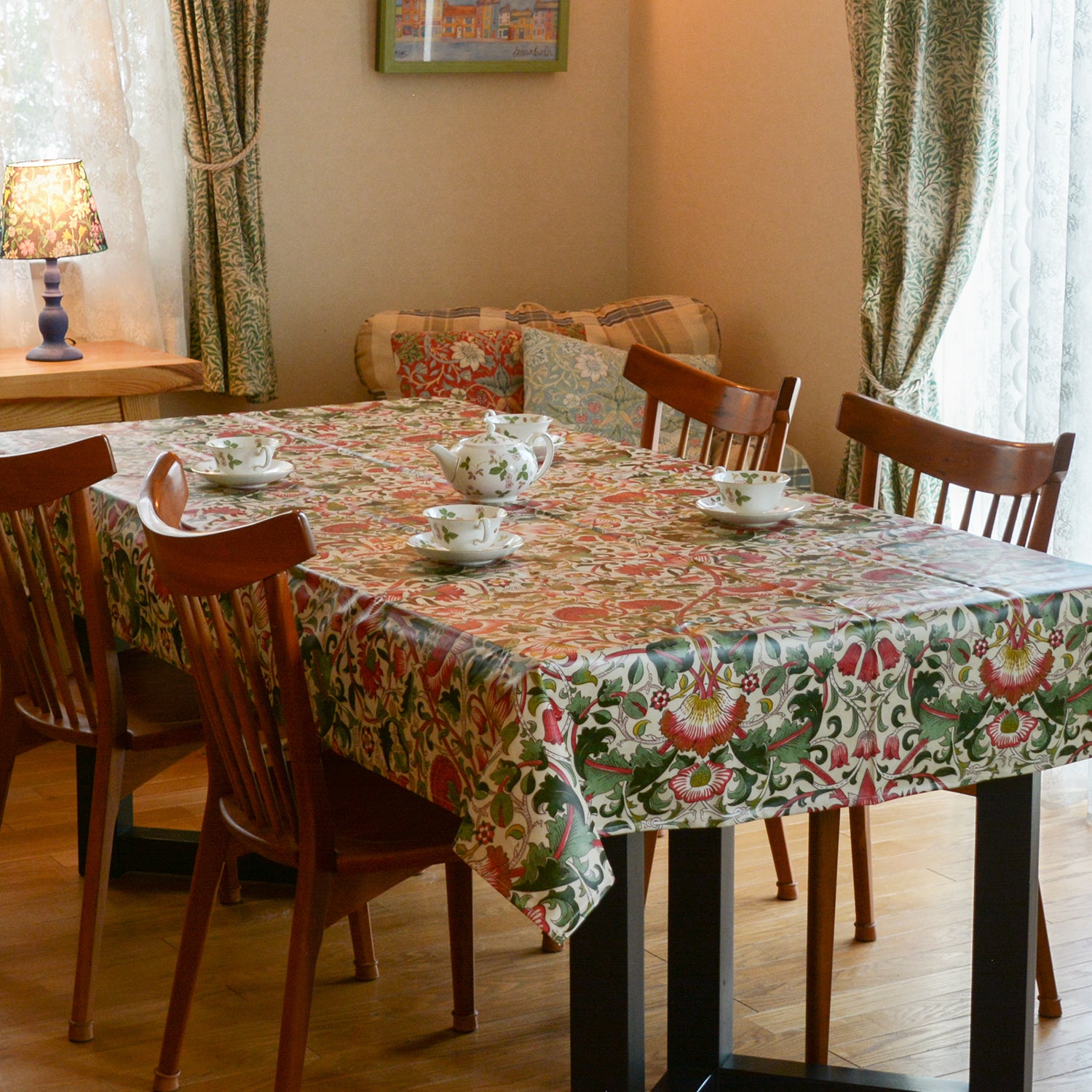 ウィリアムモリス サンダーソン PVC テーブルクロス 長方形 Lodden ロデン LCTBCSNPVR22889