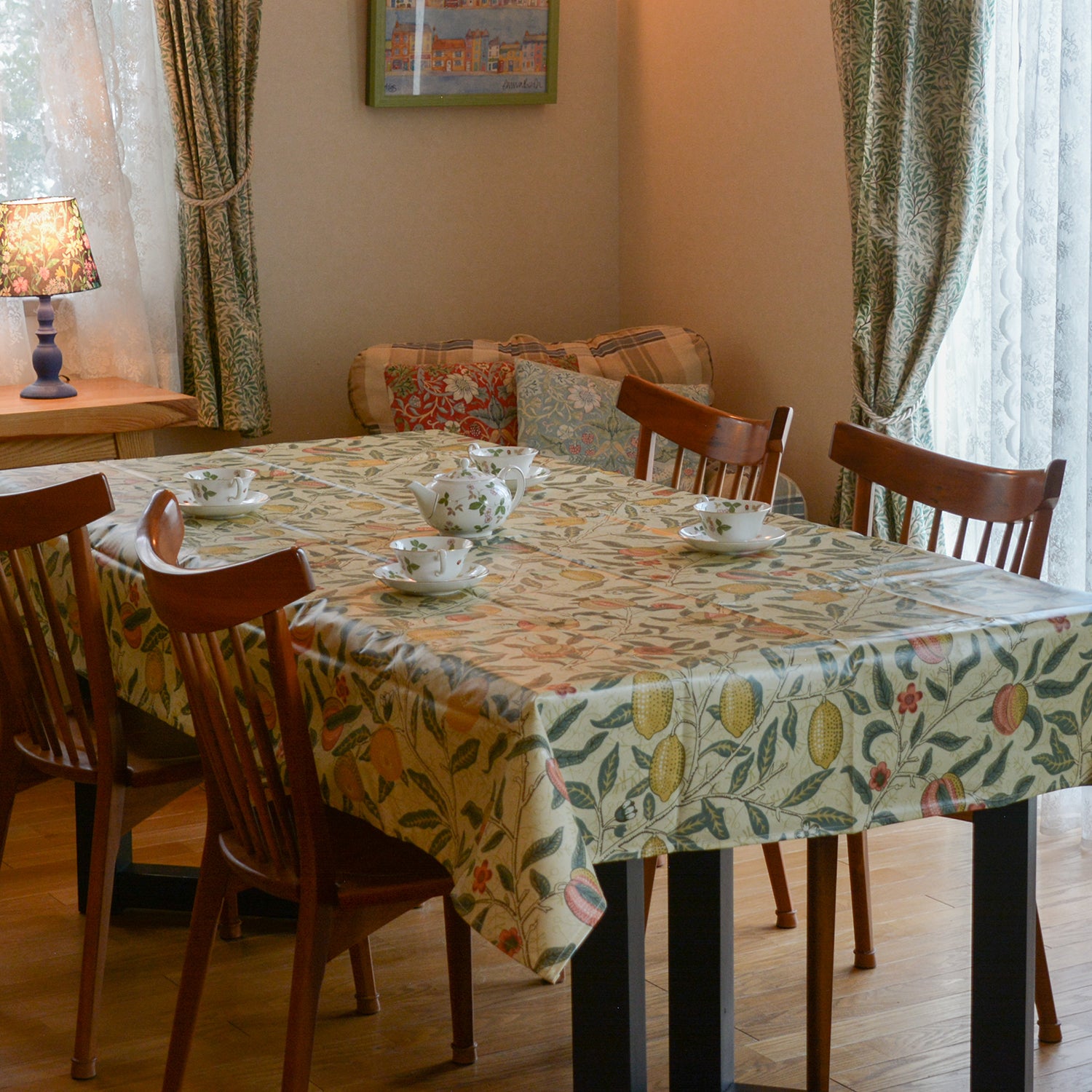 ウィリアムモリス サンダーソン コットン テーブルクロス 長方形 Fruits Minor フルーツ LCTBCSNPVR228901