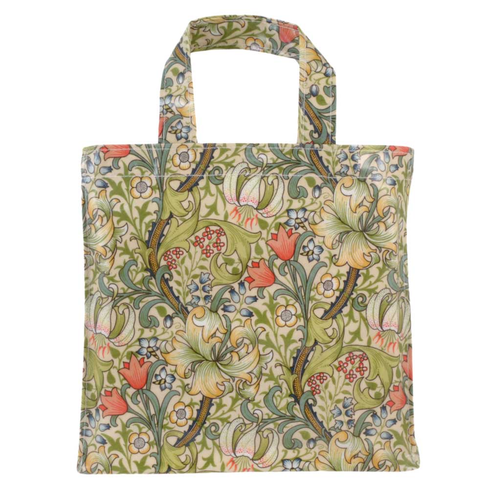 ウィリアムモリス PVC ビニールコーティング バッグ セカンドバッグ ミニバッグ ゴールデンリリー