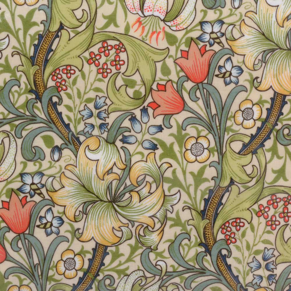 ウィリアムモリス PVC ビニールコーティング バッグ セカンドバッグ ミニバッグ ゴールデンリリー