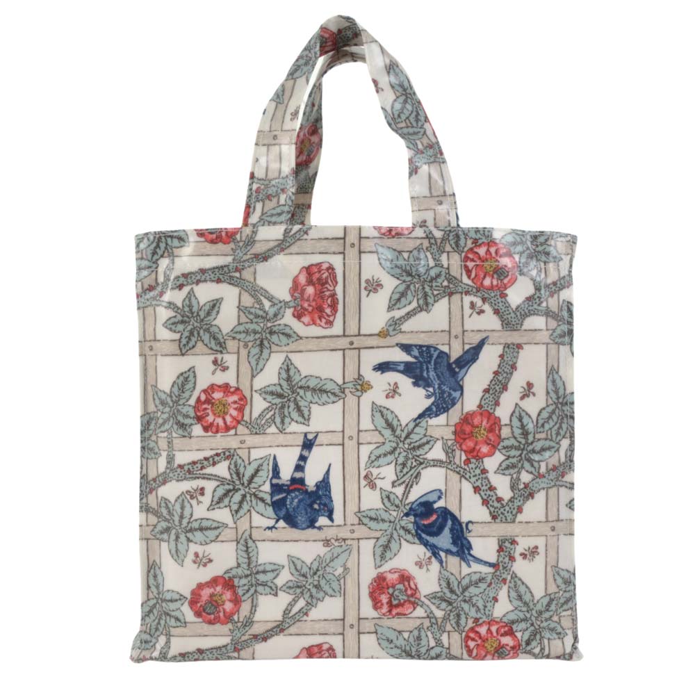 ウィリアムモリス PVC ビニールコーティング バッグ セカンドバッグ ミニバッグ トレリス 鳥