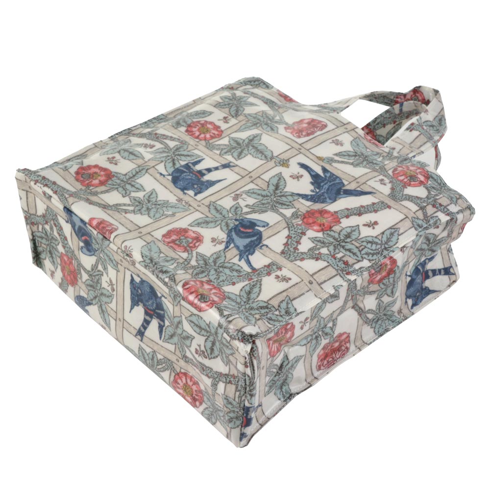 ウィリアムモリス PVC ビニールコーティング バッグ セカンドバッグ ミニバッグ トレリス 鳥