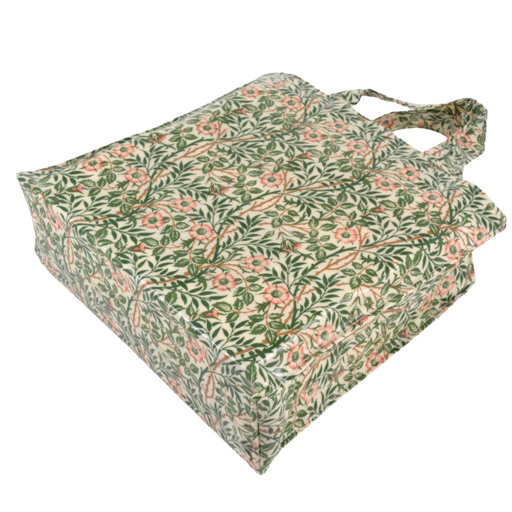 ウィリアムモリス PVC ビニールコーティング バッグ セカンドバッグ ミニバッグ スイートブライア バラ