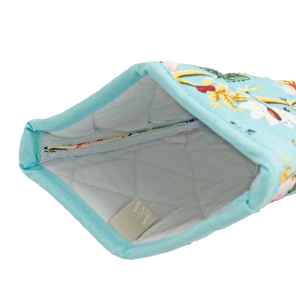 ミトン Kiburn Blue Chintz 花 鍋つかみ オーブングローブ