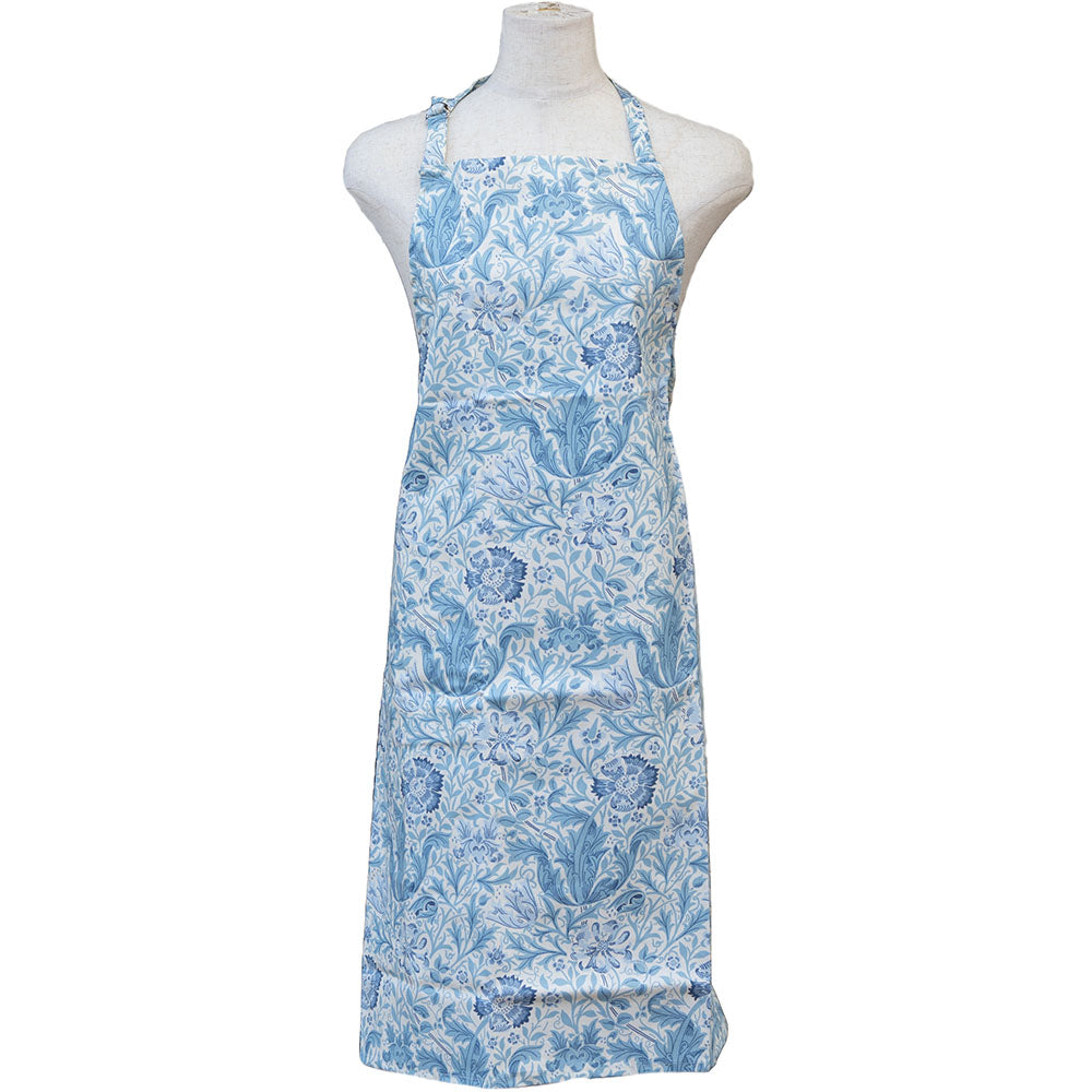 ウィリアムモリス オイルクロス エプロン コンプトン ブルー