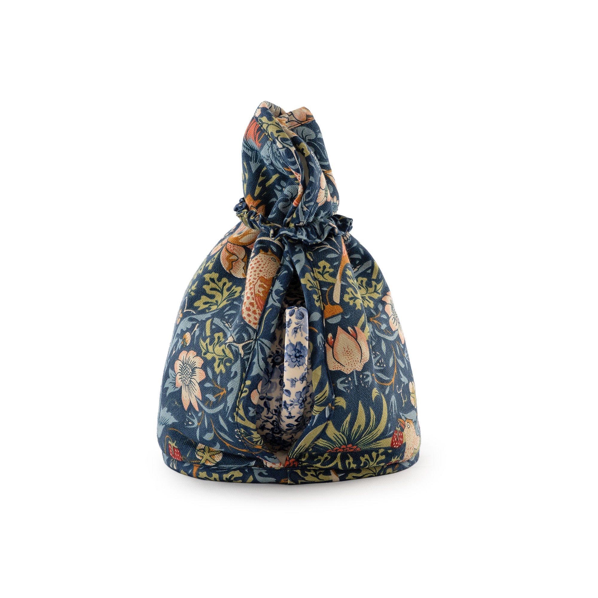 ウィリアムモリス Gallery オープントップ ティーコジー 保温カバー Strawberry Thief Blue