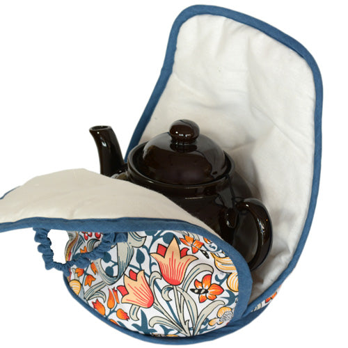 ウィリアムモリス サンダーソン オープントップティーコジー Golden Lily Blue LCOTTCSN99