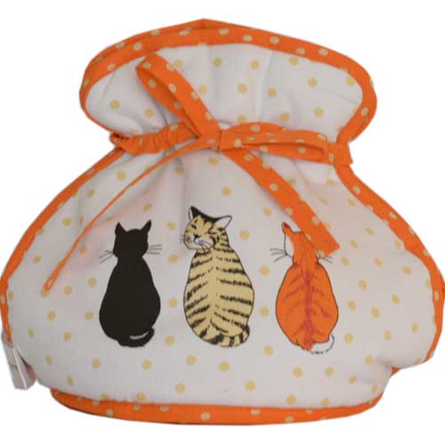 アルスターウィーバーズ オープントップティコジー ティーコジー ポットカバー 保温カバー チェック 保温カバー ネコ