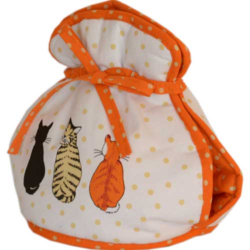 アルスターウィーバーズ オープントップティコジー ティーコジー ポットカバー 保温カバー チェック 保温カバー ネコ