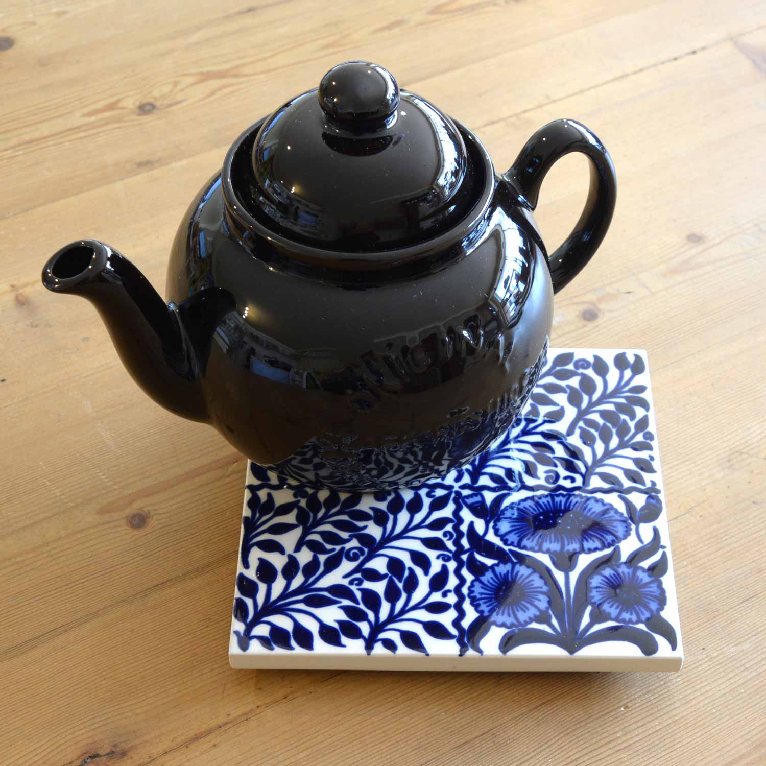 英国製 CRAVEN DUNNILL JACKFIELD Ceramic Pot Stand セラミックポットスタンド Daisy Blue 鍋敷き なべしき 高級