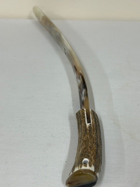 【アウトレット品】アビーホーン 靴べら ベージュ系 ロング 約54cm ※曲がりあり(ラッピング対象外商品)