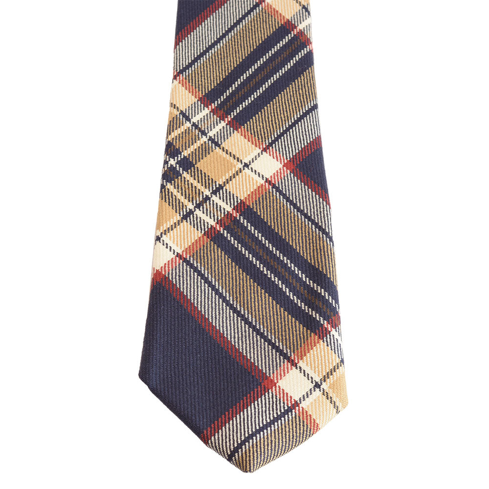 グリーングローブウェーバー タータンチェック ウーステッドウール Navy Stewart