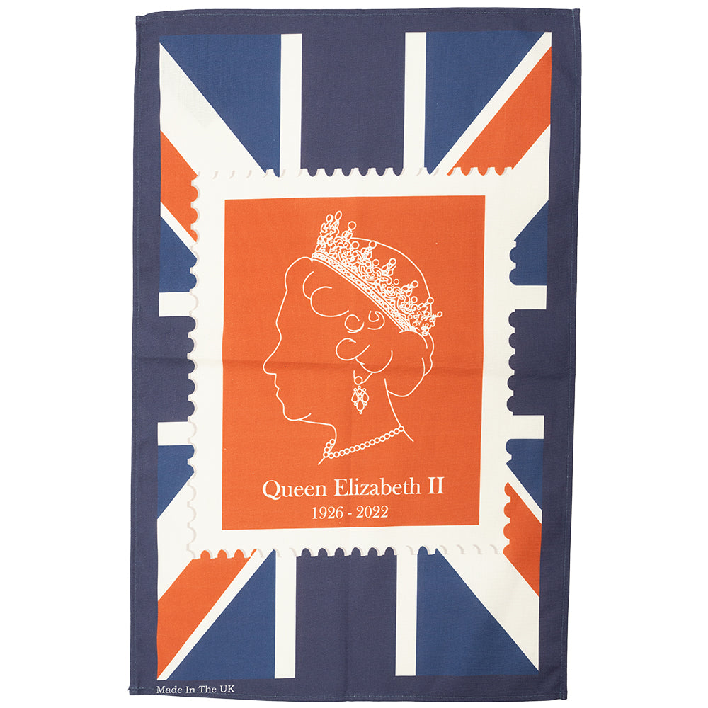 サミュエルラモント ティータオル エリザベス女王 Queen Elizabath Postage Stamp 食器拭き タペストリー