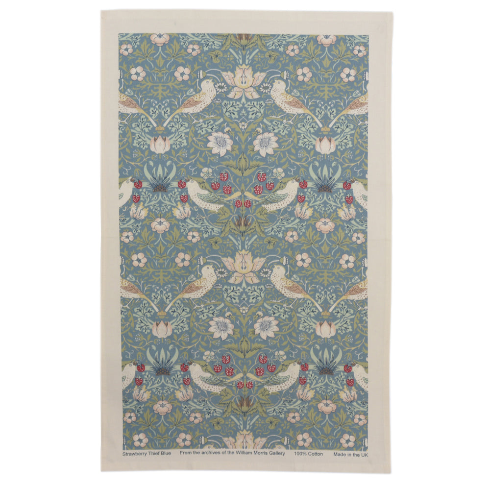 ルシャトー ウィリアム モリス ティータオル タペストリー ランチョンマット Strawberry Thief Slate ストロベリーしーふ