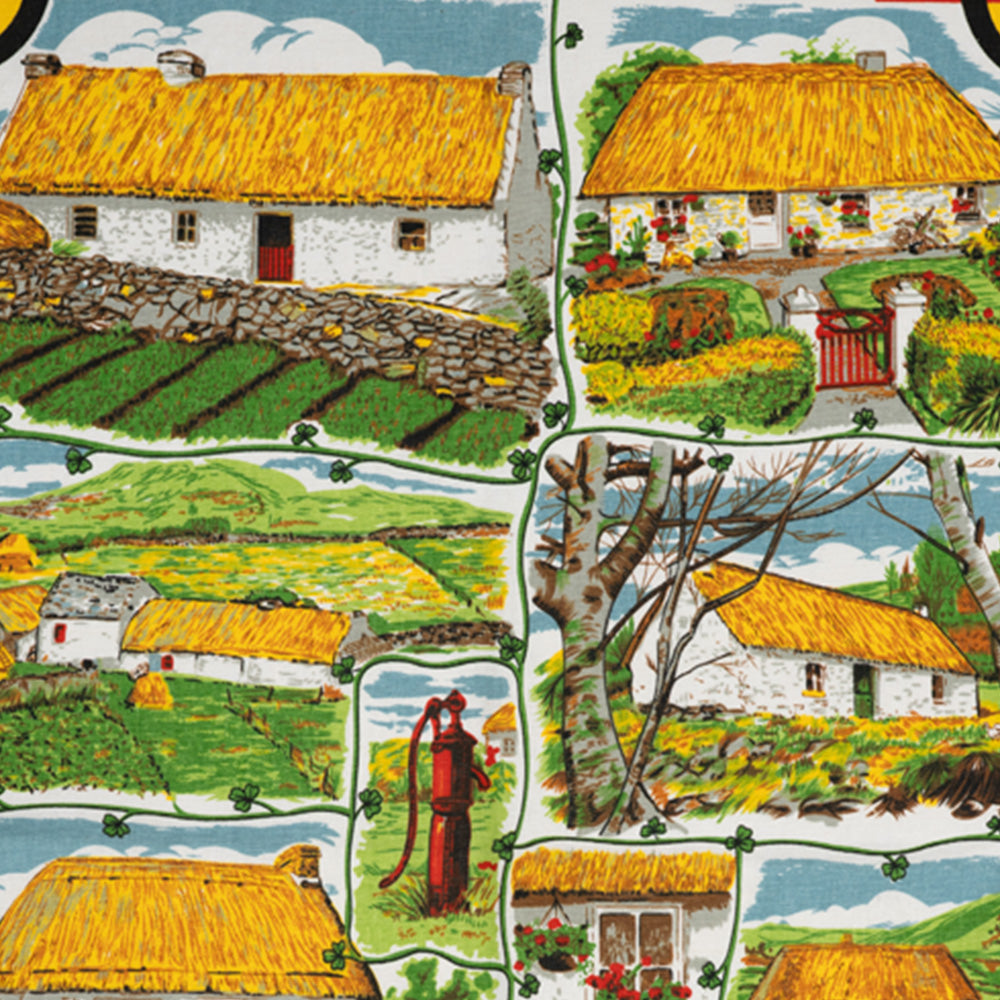 サミュエルラモント ティータオル ランチョンマット クロス タオル ディッシュタオル 食器拭き リネン&コットン混紡 Irish Cottages