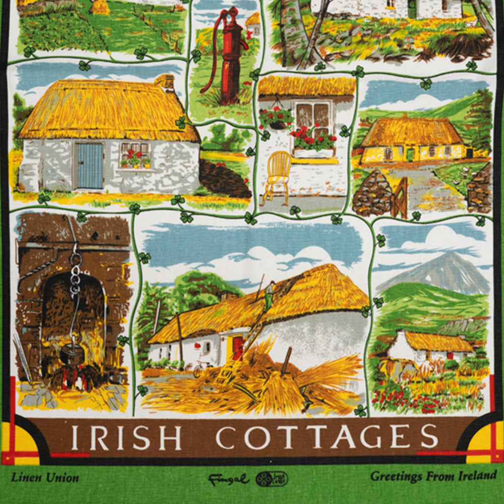 サミュエルラモント ティータオル ランチョンマット クロス タオル ディッシュタオル 食器拭き リネン&コットン混紡 Irish Cottages