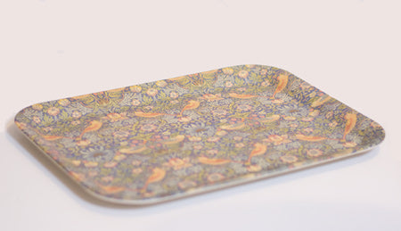 ウィリアムモリス バンブー トレイ Strawberry Thief Blue ストロベリーシーフ いちご泥棒