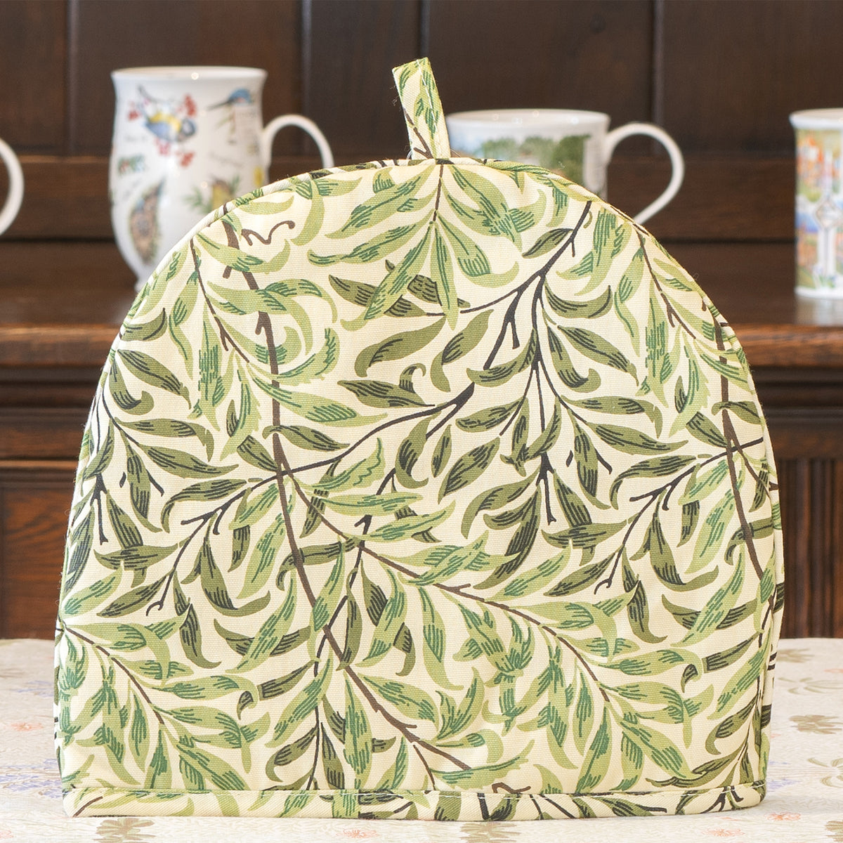 ウィリアム・モリス Gallery Mini Tea Cozy Green Willow(グリーンウィロー)、ティーポットカバー、保温カバー、品番LCMTCGY31、画像1