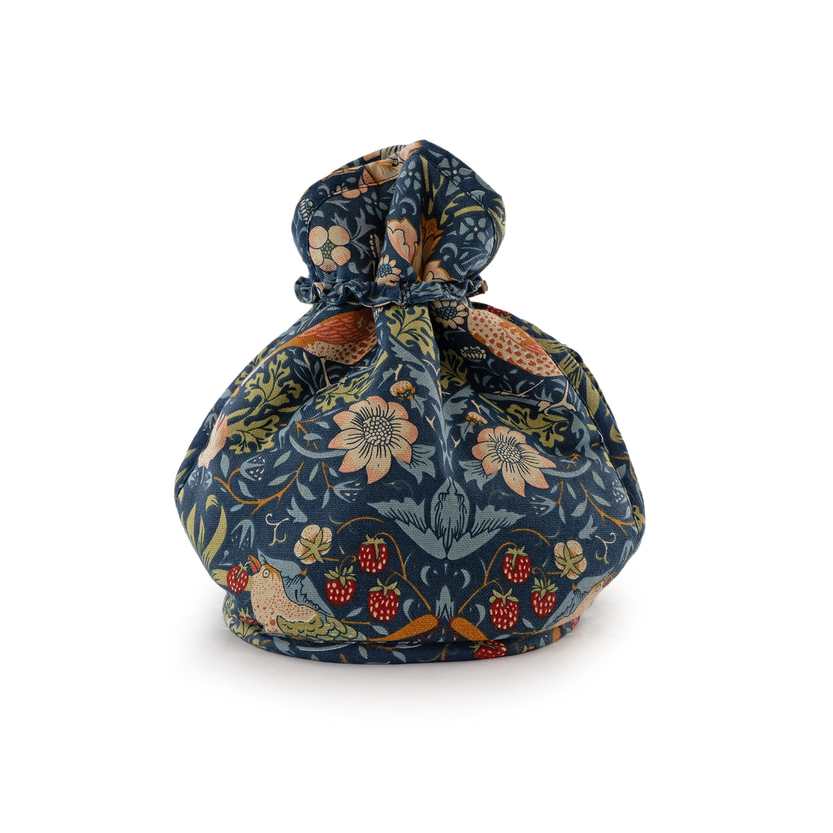 ウィリアム・モリス Gallery Open Top Tea Cozy Strawberry Thief Blue(ストロベリーシーフ いちご泥棒 ブルー)、ティーポットカバー、保温カバー、品番LCOTTCGY78、画像1