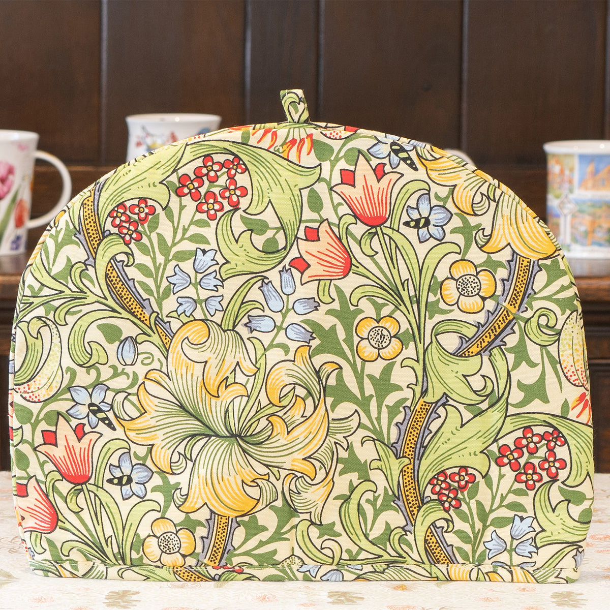ウィリアム・モリス Gallery Tea Cozy Golden Lily(ゴールデンリリー)、ティーポットカバー、保温カバー、品番LCTCGY36、画像1