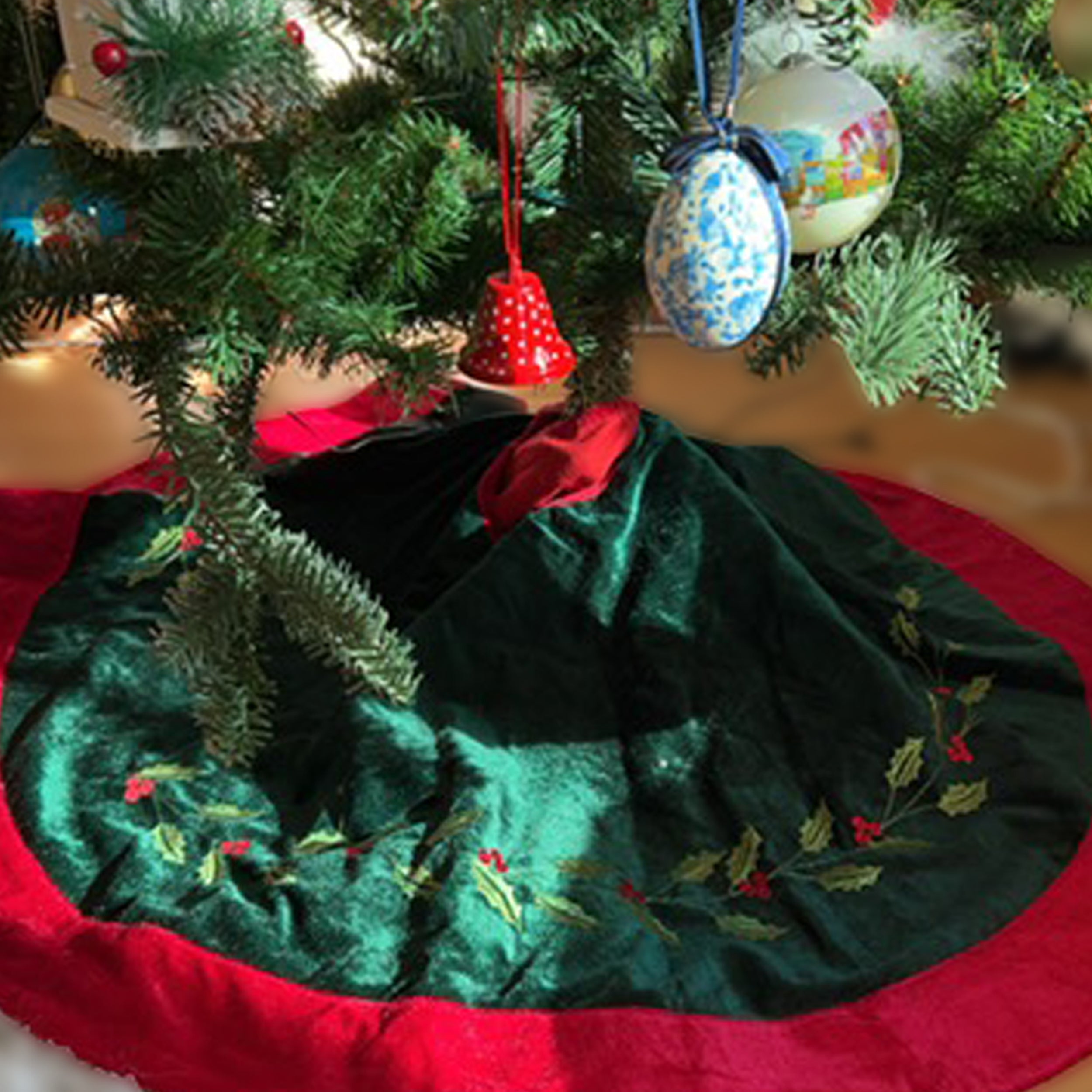 Samuel Lamont クリスマス ツリーマット 半径 約54cm ベロア アイルランド製