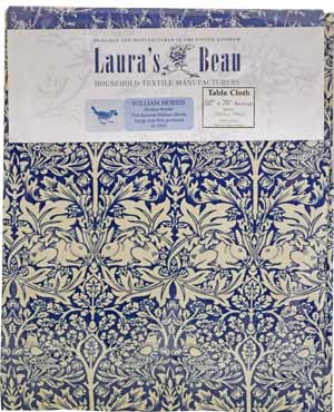 ウィリアム・モリス(William Morris)のコットンテーブルクロス。brother rabbit blue(ブラザーラビット・ブルー)の柄の画像。複数サイズの商品で使用される共通画像。