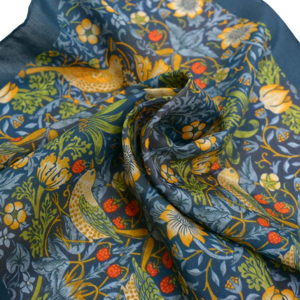 Le Chateau 英国製 ウィリアムモリス シルク＆コットンハンカチーフ