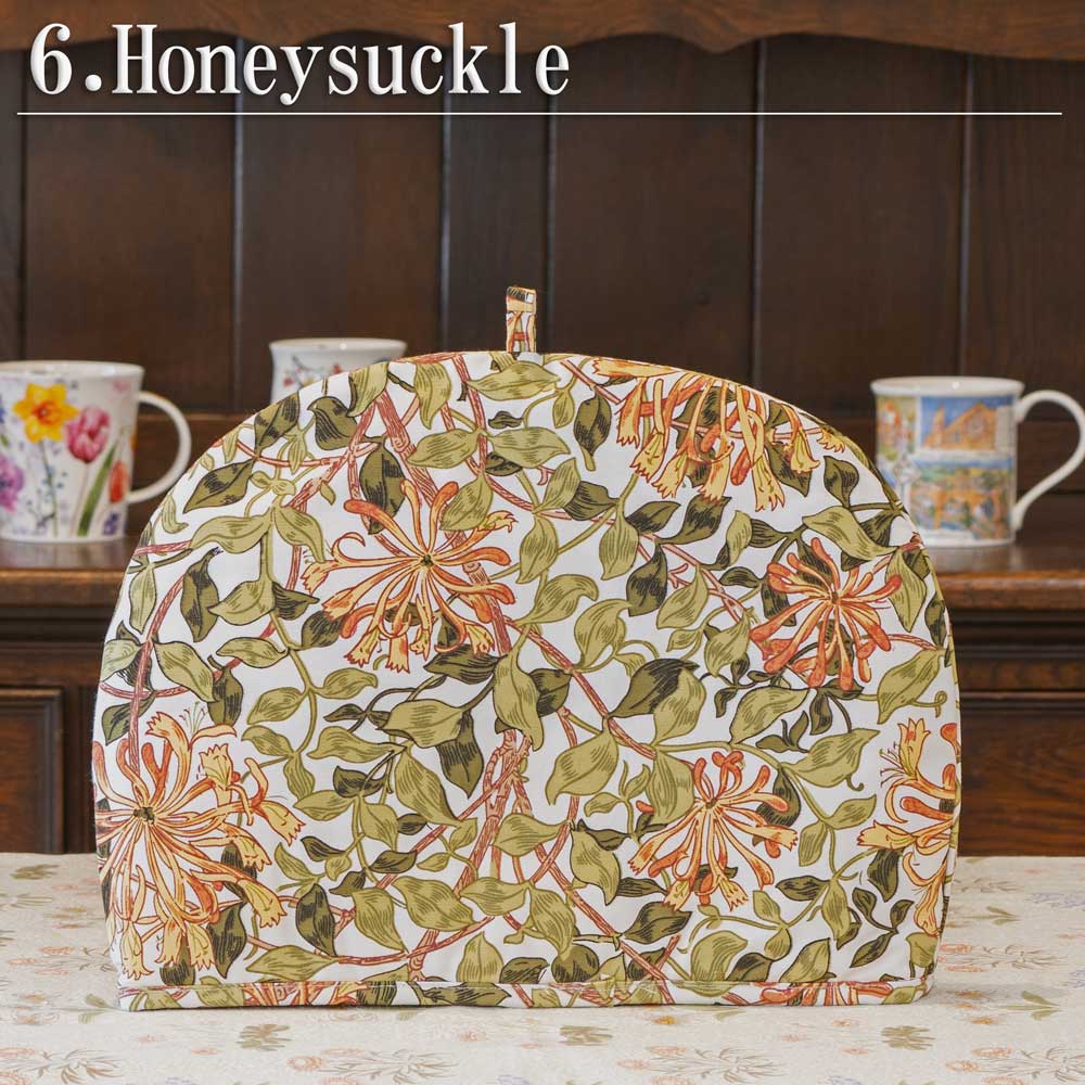 ウィリアム・モリス Gallery Tea Cozy Honeysuckle（ハニーサックル スイカズラ）、ティーポットカバー、保温カバー、品番LCTCGY37、画像1