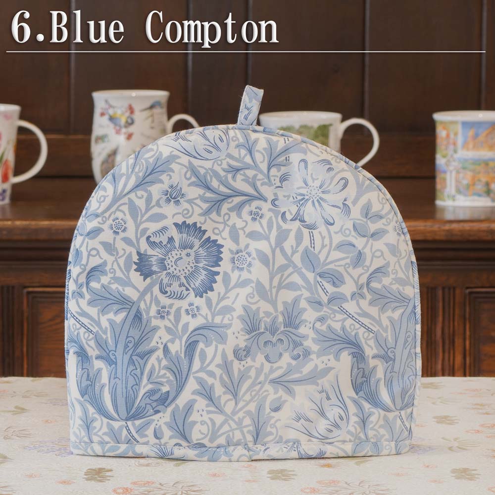 ウィリアム・モリス Mini Tea Cozy Blue Compton（ブルーコンプトン）、ティーポットカバー、保温カバー、品番LCMTCGY98、画像1